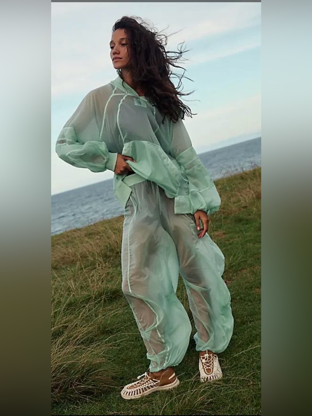 FP Movement by Free People High Tides Sheer Hooded Pullover